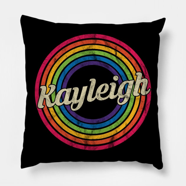 Kayleigh - Retro Rainbow Faded-Style Pillow by MaydenArt