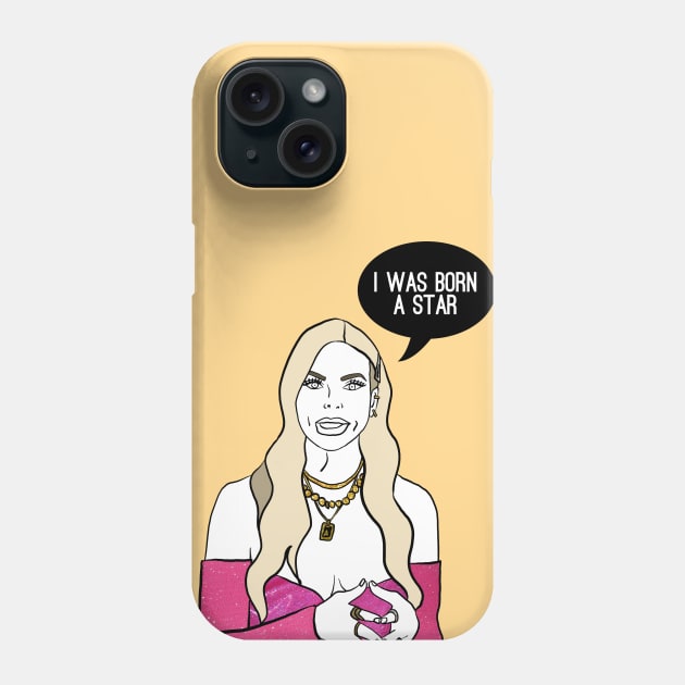 I was Born a Star Phone Case by Katsillustration