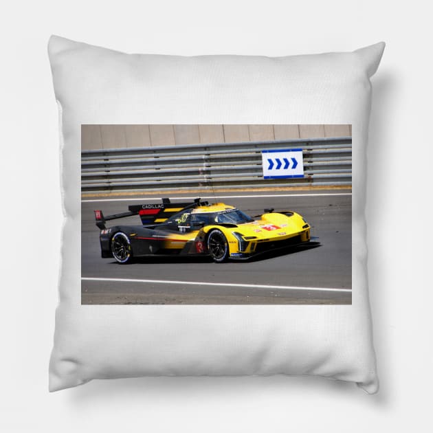 Cadillac V Series R 24 Hours of Le Mans 2023 Pillow by AndyEvansPhotos