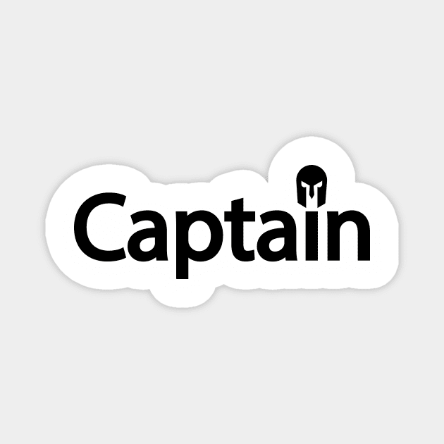 Captain being a captain typographic logo Magnet by CRE4T1V1TY