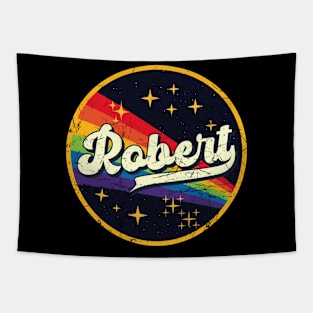 Robert // Rainbow In Space Vintage Grunge-Style Tapestry