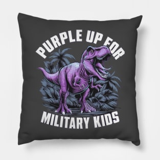 Dino Might: Roaring Support for Military Kids Pillow