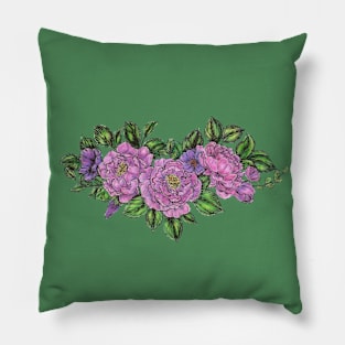 Peony flowers Pillow