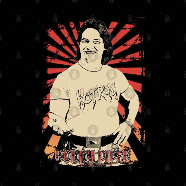 Roddy Piper Retro Vintage Aesthetic by Ihkwan Art