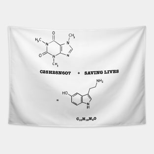 Coffee and saving lives is happiness Tapestry