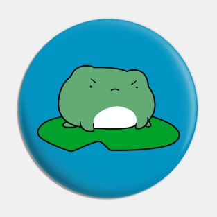 Grumpy Lilypad Frog Pin
