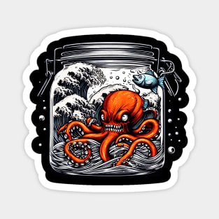 Octopus With One Fish Magnet