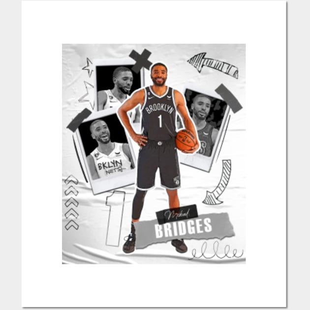 Mikal Bridges Basketball Paper Poster Nets 5 - Mikal Bridges