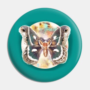 Atlas Moth Harvest Moon Pin