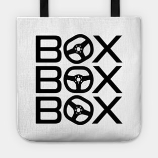 "Box Box Box" F1 Steering Wheel Design Tote