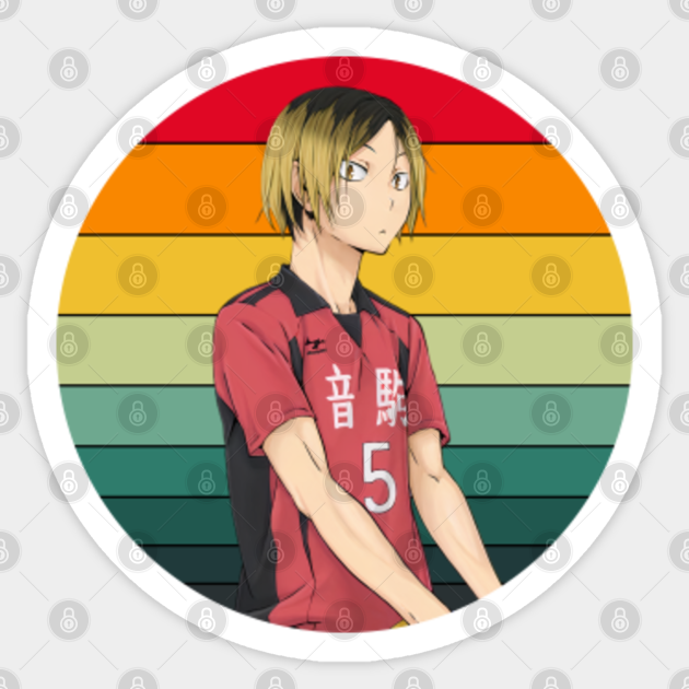 Haikyuu Kenma Kozume 80 S Sunset Colored Kenma Kozume Sticker Teepublic Stickers sur le theme haikyuu pack. haikyuu kenma kozume 80 s sunset colored by inalz