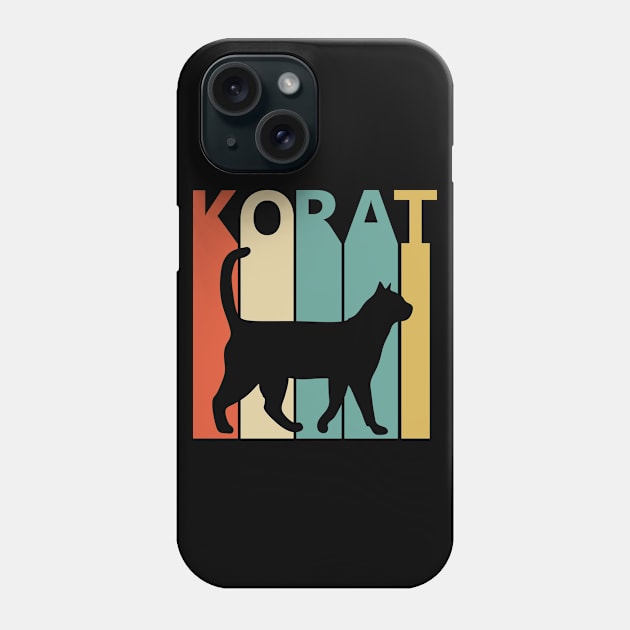 Vintage Korat Cat Owner Gift Phone Case by GWENT