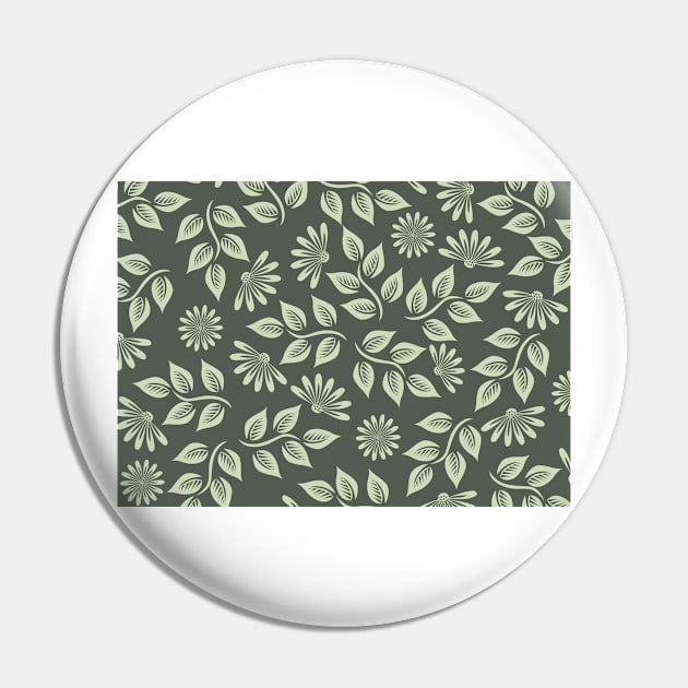 Earthy Flower Pattern Pin by CosTeemize