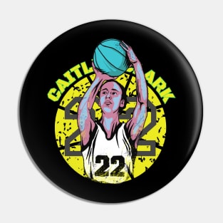 Caitlin Clark vector art Pin