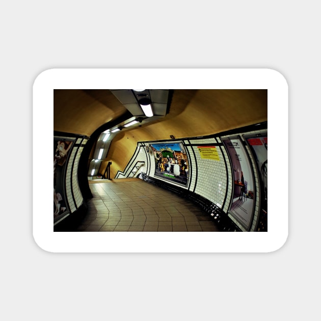 Empty London Underground Station England Magnet by AndyEvansPhotos