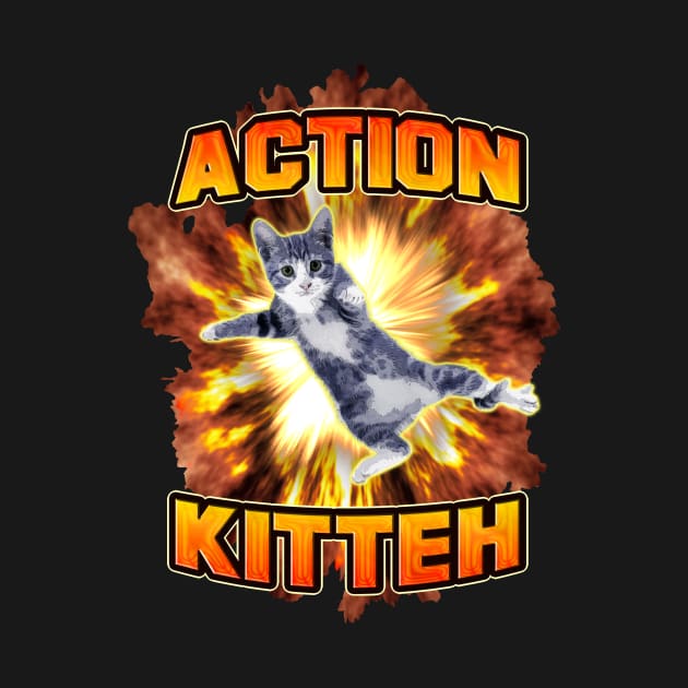 ACTION KITTEH! by ideeddido2