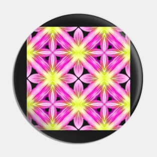 Pink Yellow Dahlia Pattern Pattern Number 2 Pin