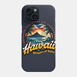 Pipeline Hawaii surf 8208 Phone Case