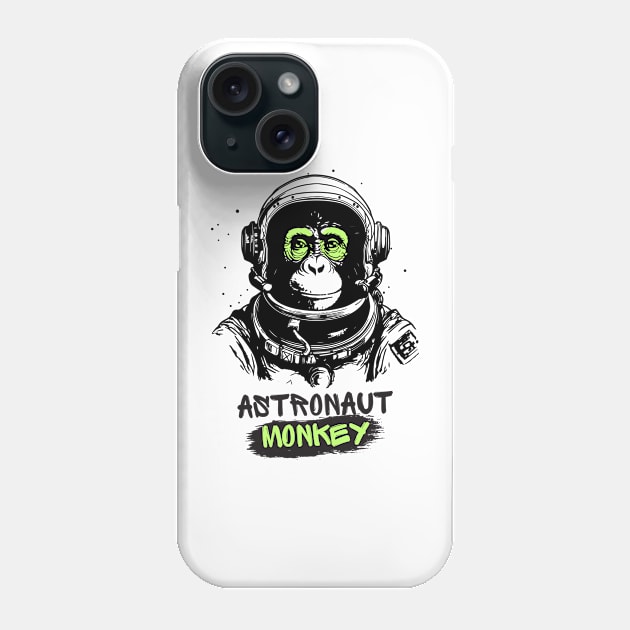 Monkey Astronaut Astrochimp Odyssey Phone Case by neverland-gifts