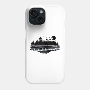 Full Moon over the Snow Mountains Phone Case