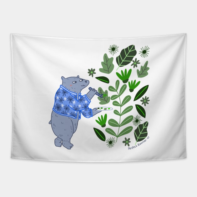 Ursine Painter Tapestry by perfectrooster