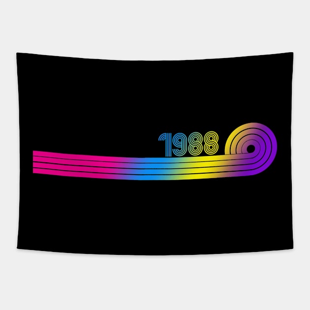 1988 Retro Vintage Design Tapestry by AlondraHanley