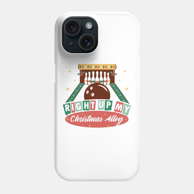 Christmas Bowling Alley P R t shirt Phone Case by LindenDesigns