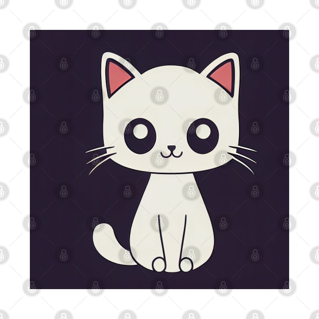 Cartoon cat character icon logo by DyeruArt