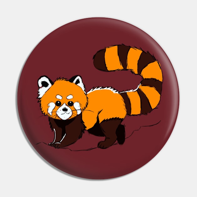 Radiant Red Panda Pin by DanSena