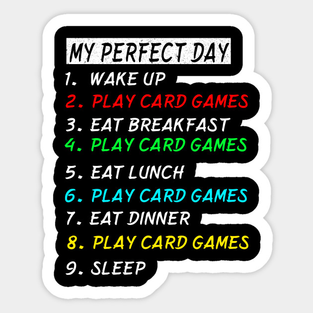 Wake Up Eat Sleep Sticker Funny Cool Sticker Gift Play Card Games - Play Card Games - Sticker