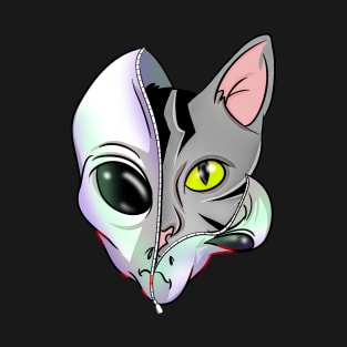 Cute Alien Space Cat T-Shirt