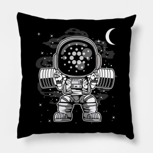 Astronaut Lifting Cardano ADA Coin To The Moon Crypto Token Cryptocurrency Blockchain Wallet Birthday Gift For Men Women Kids Pillow