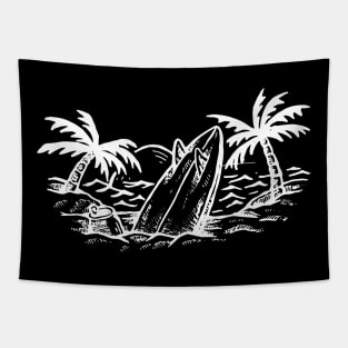 Beach and Surfing Tapestry