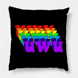 Rainbow UwU Pillow