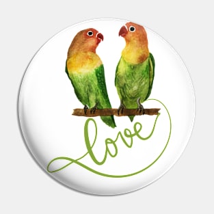 Lovebirds Agapornis Birds In Love Pin