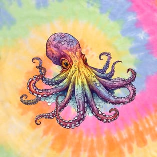 Psychedelic Style Octopus T-Shirt