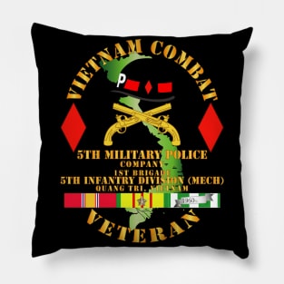 Vietnam Combat Veteran w 5th Military Police Co w 5th ID Pillow