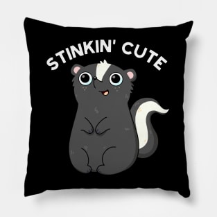 Stinkin Cute Funny Skunk Pun Pillow