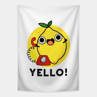 Yello Funny Yellow Lemon Pun Tapestry