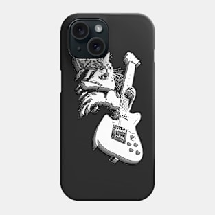 Vintage Rock Cat Playing Guitar lovers guitar player Phone Case