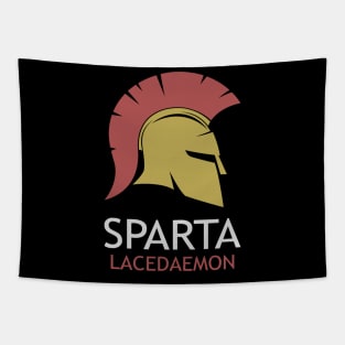 Sparta Lacedaemon Spartan Helmet Symbol Tapestry