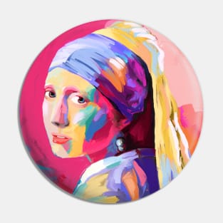 girl with a pearl earring Pin