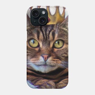 Cat with Crown Phone Case