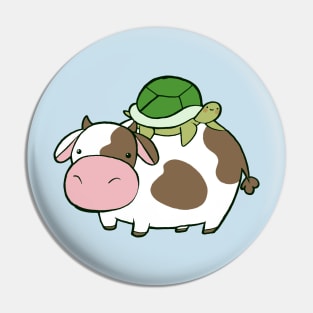 Cow and Turtle Pin