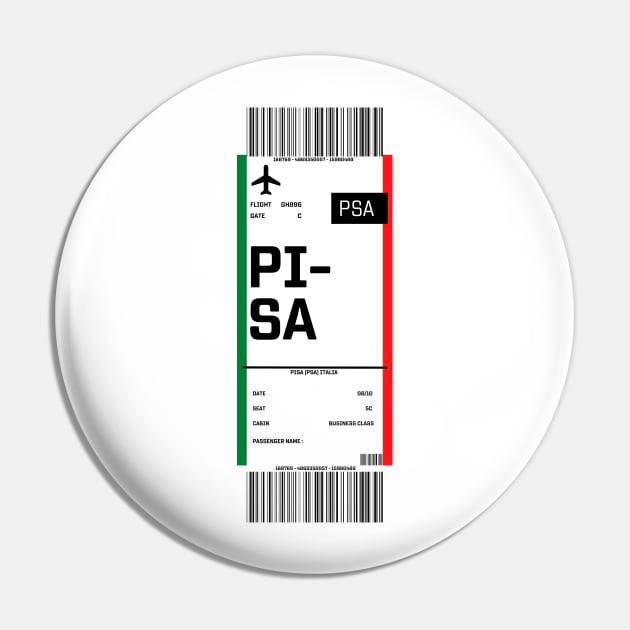 Boarding pass for PISA Pin by ghjura