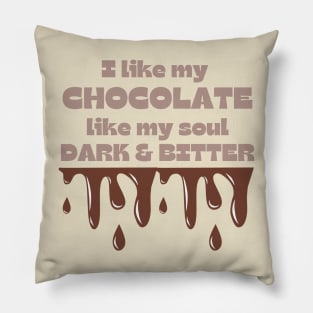 Lispe Chocolate Like My Soul Dark & Bitter Pillow