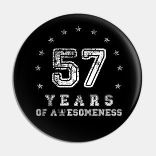 Vintage 57 years of awesomeness Pin