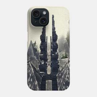 Ceto hindu Temple in mist painting Phone Case