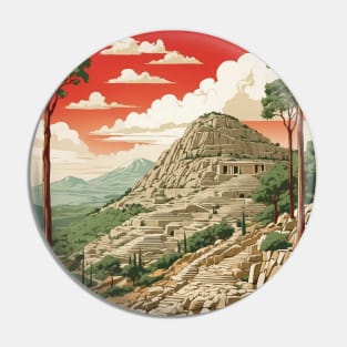 Mycenae Greece Tourism Vintage Travel Poster Pin