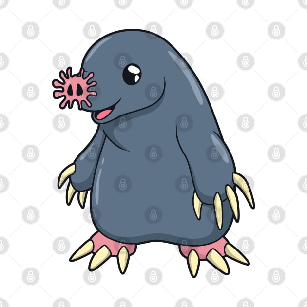 Kawaii Star-nosed mole by Modern Medieval Design